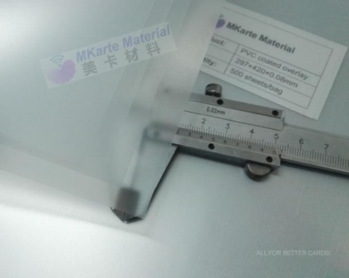 High Peel Strength Vicat Softening Point 76 ℃ 0.04-0.1mm Thickness PVC Coated Overlay MCO-W
