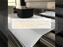 Điểm Vicat chất lượng cao 74±2 Độ dày 0.10-0.76mm Tấm nhựa PETG có độ dày phổ biến cho thẻ PETG