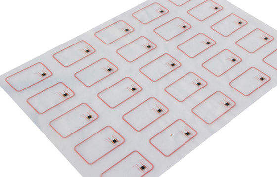 5x5 Pvc RFID Inlay / Prelam Sheets cho F1108 TK4168 Chip sản xuất thẻ RFID