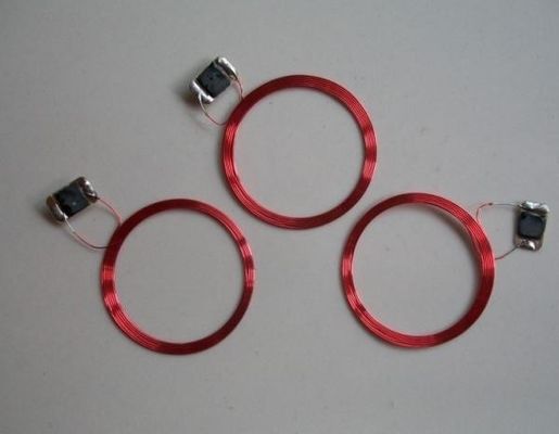 0.1mm Chiều kính Đỏ hoặc bạc RFID Inlay tự dán thẻ ăng-ten Sợi đồng MACW-1