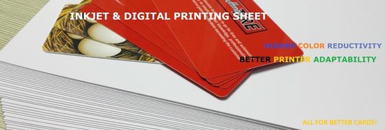 Chống lão hóa vượt trội Bảng PVC có thể in phủ mực kỹ thuật số ở một bên và phủ keo niêm mạc ở phía bên kia