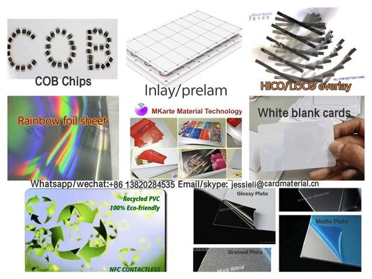 Sức mạnh xẻ 90 ° 300mm/min ≥6.0 N/cm PVC phủ lớp phủ Bảng thời gian lão hóa &gt;200 giờ Vật liệu thẻ thông minh