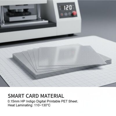 0.15mm HP Indigo Digital Printable PET Sheet cho vật liệu thẻ thông minh với Laminating nhiệt ở 110 ~ 130 °C