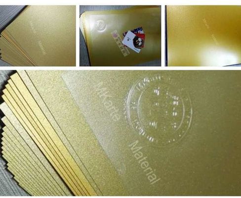 Tấm PVC in kỹ thuật số màu vàng cho cán thẻ nhựa