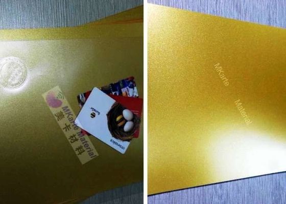 Tấm PVC in kỹ thuật số màu vàng cho cán thẻ nhựa
