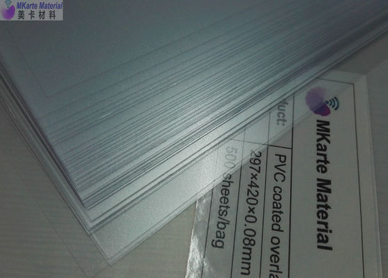 Lớp phủ PVC tráng PVC kích thước 0,08mm A3 cho vật liệu thân thẻ PVC
