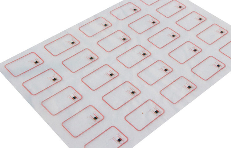 5x5 Pvc RFID Inlay / Prelam Sheets cho F1108 TK4168 Chip sản xuất thẻ RFID