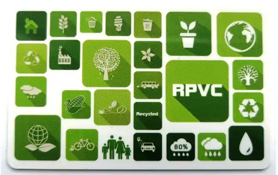 Hình giấy nhựa PVC tái chế có thể in được màu trắng 0,3mm thân thiện với môi trường cho sản xuất thẻ Smat