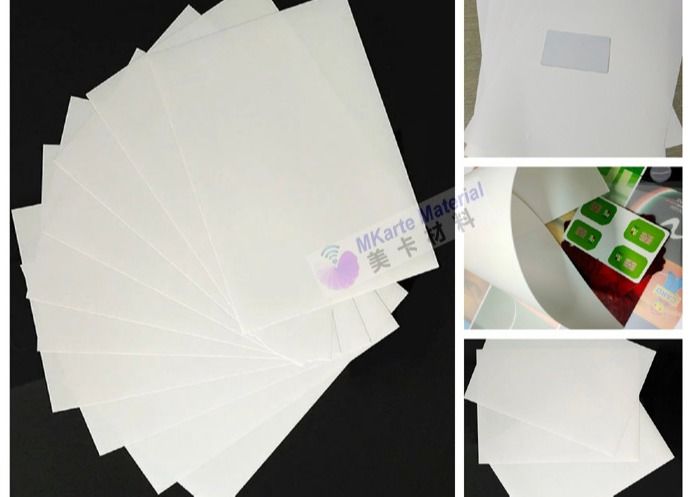 Tác động chống in offset PC Tấm lõi nhựa cho thẻ nhựa PC