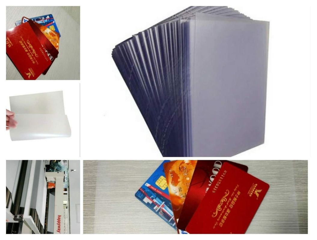 Phim Lớp phủ Pvc có độ bám dính cao Không thay đổi màu sắc đối với Thẻ Smard dán
