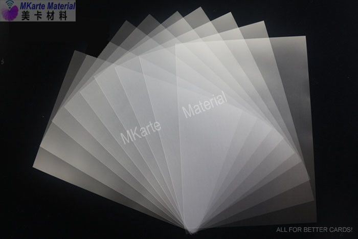 Vật liệu thẻ nhựa PVC 0,10mm Tráng phủ phim Thẻ ngân hàng Sử dụng kỹ thuật số / Máy in phun / In offset